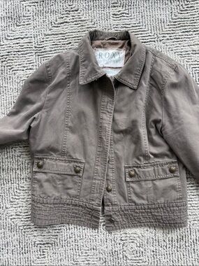 Roxy Olive Green Button-Front Jacket